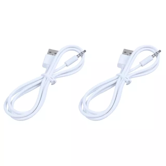 2X Fiche de 3.5Mm Audio au Connecteur Usb 2.0 Adaptateur Cable de  1M Blanc Z9T4