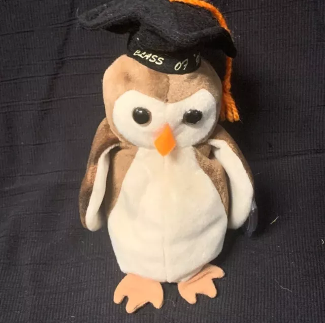 Wise the Owl - Ty Beanie Baby - Graduation