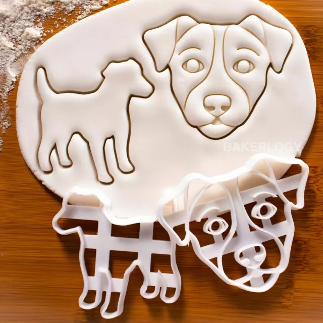 Set 2 Jack Russell Terrier Cookie Cutters Chiens Anniversaire Biscuit Treats