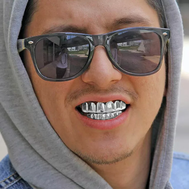 Ensemble de dents style Hip Hop Grillz - Argenté