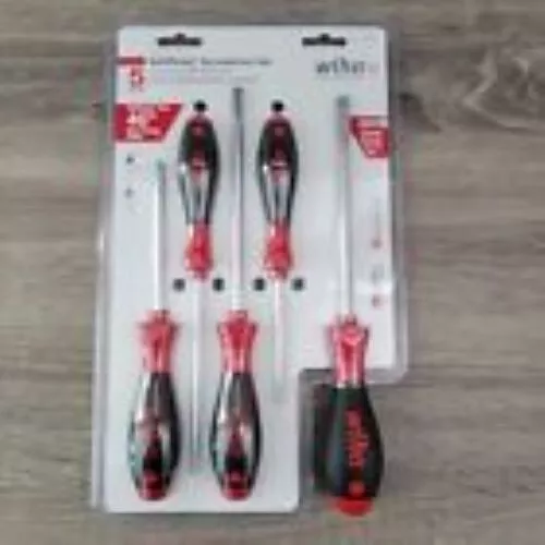 Wiha SoftFinish Exact Fit Tips Slotted & Phillips Screwdriver Set 5 Piece 30273