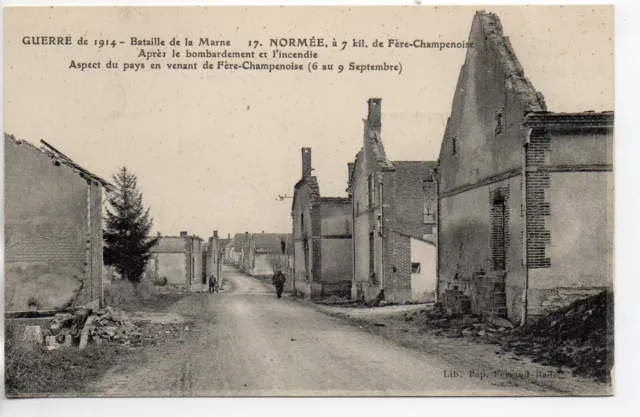 NORMEE - Marne - CPA 51 - Bataille de la Marne - Ruines de guerre apres incendie