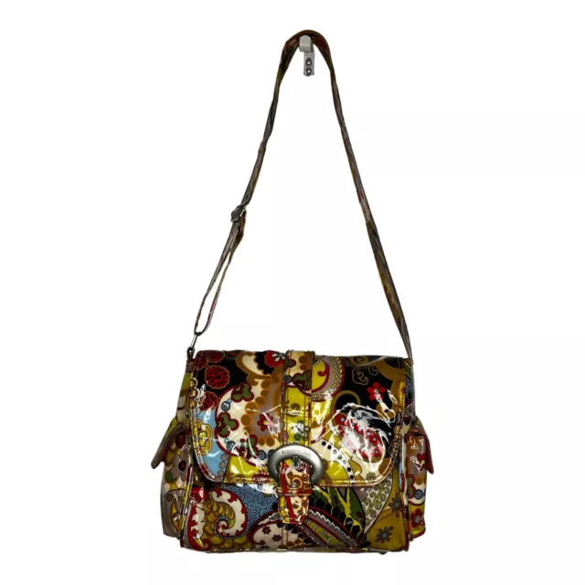 Kalencom Retro Vinyl Diaper Bag Footed With Changing Pad New Orleans