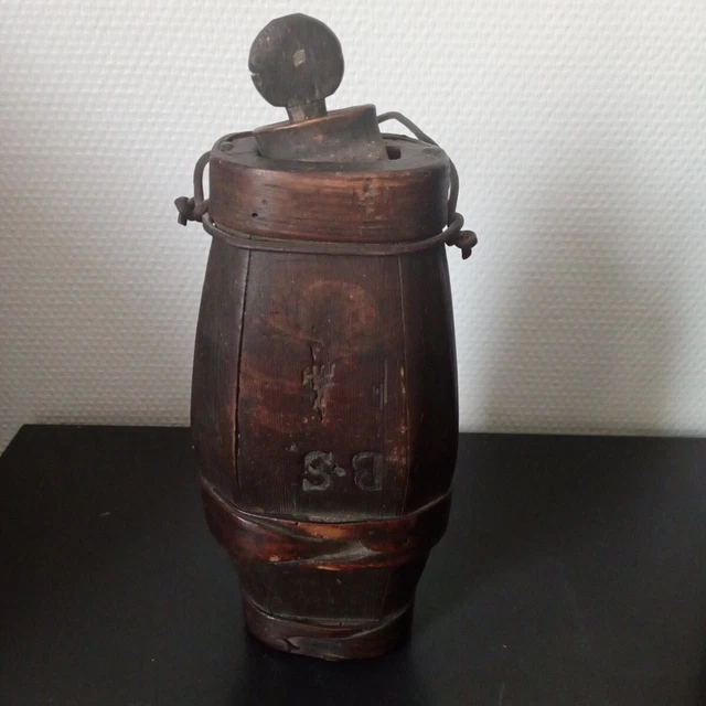 Vieux Leurre De Pêche En Bois Fait Main Art Populaire Vintage