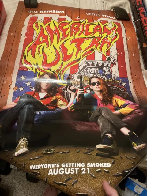 AMERICAN ULTRA MOVIE POSTER DS 27x40 KRISTEN STEWART Guns Advance Style 2015