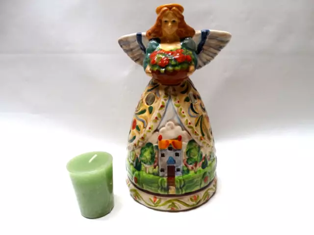 Jim Shore Angel - 2004 Porcelain Votive Candle Holder -Certified International