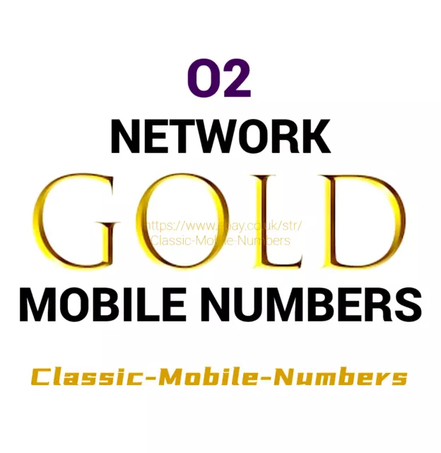 Gold Easy Mobile Number Golden Platinum Vip Uk O2 Pay As You Go Sim Card