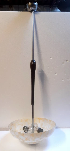 LAMP sospensione vetro marmorizzato ART DECO RARO Ignazio Brenner Milano 1940ca