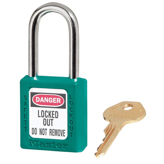 MASTER LOCK 410TEAL Lockout Padlock,KD,Teal,1-3/4"H