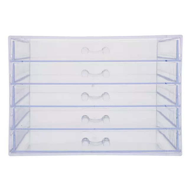 Clear Plastic Cosmetic Storage Box with Drawers for Jewelry and Makeup