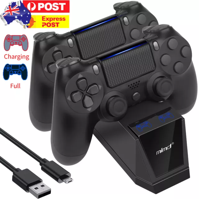 For PS4 Playstation 4 Controller Fast Dual Charger Dock Station Charging Stand