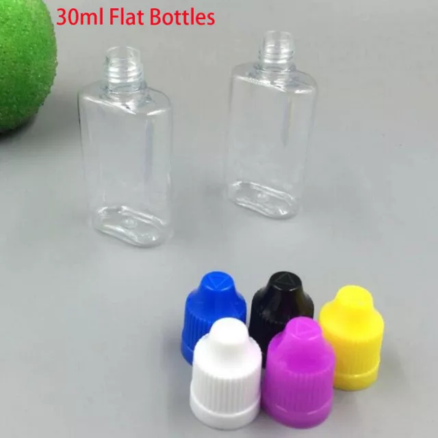 30ml Plastic Empty Flat Dropper Samples Bottles Liquid Eye Water PET Container