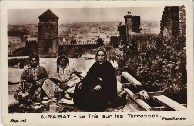 CPA AK MOROCCO RABAT Le The sur les Terrasses (31282)