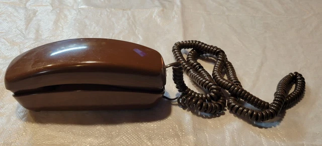 Vintage Bell Trimline Corded Landline Touch Tone  Receiver Phone Brown