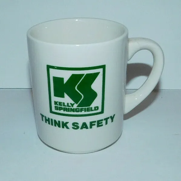 Neat Preowned Kelly Springfield Tires "Think Safety" Coffee Mug