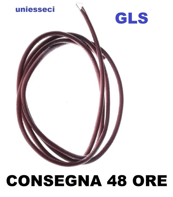 2 Cinghie In Pelle Per Macchine Da Cucire Singer A Pedale - Lunghezza 183 Cm, Con Ganci In Metallo