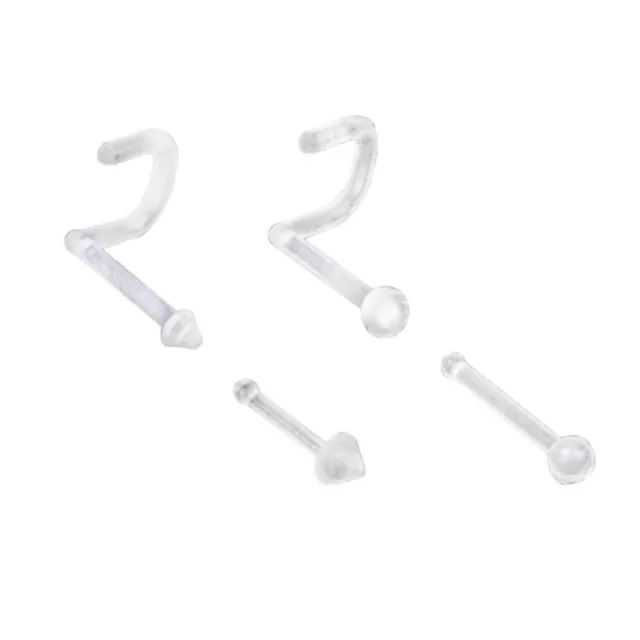 NOSE Stud Bar Bioflex Flexible Retainer Bar Clear