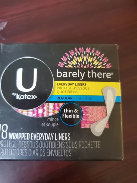 U by Kotex Barely There Liners 18 Count 4 Pack, Total 72 Pantiliners, Regular