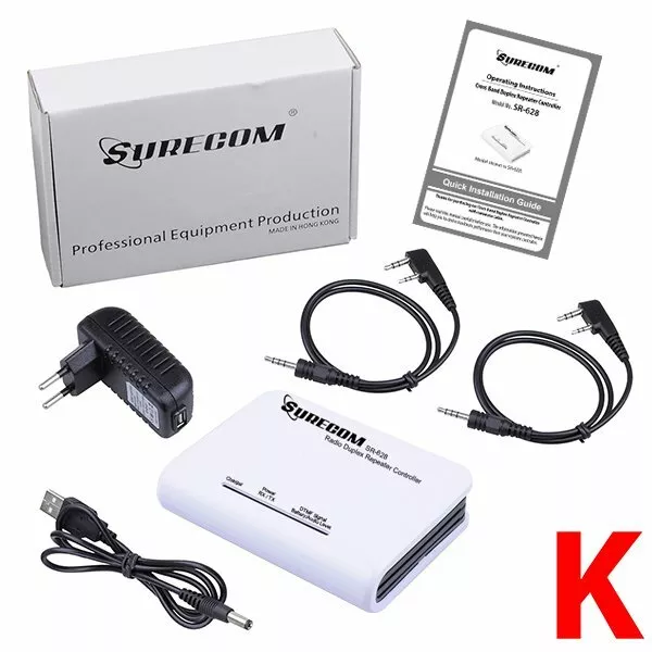 SURECOM SR-628 cross band Duplex Repeater Controller & Kenwood china radio cable