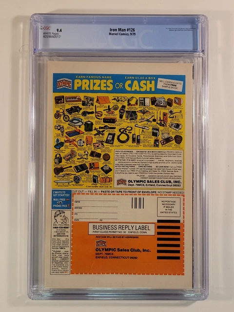 Invincible Iron Man # 126 CGC 9.4 Part of Demon in the Bottle Storyline Homage 2