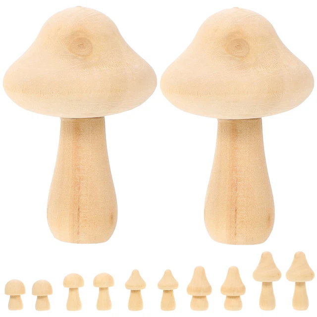 12pcs Ornements de champignons inachevés