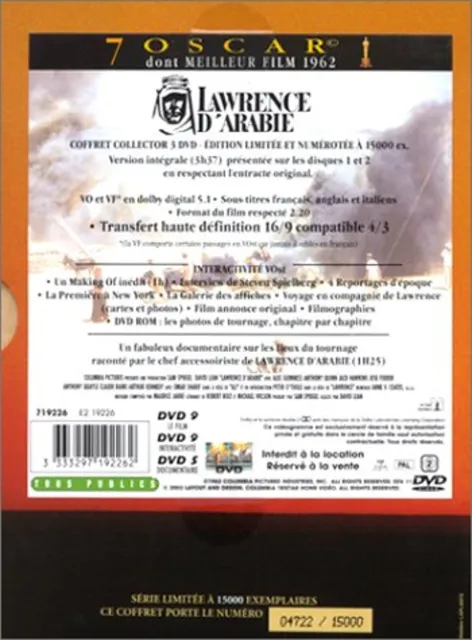 Lawrence of Arabia DVD Edition Limited, Appear 2002 2