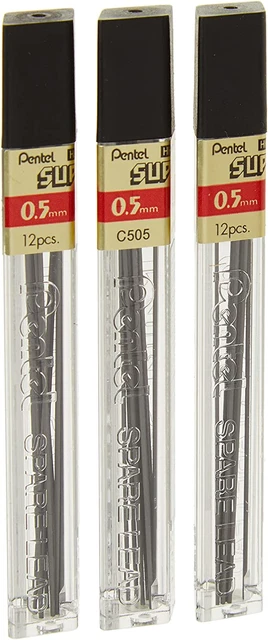 Super Hi-Polymer Lead Refill, 0.5Mm, Fine, 4B, 144 Pieces of Lead (C505-