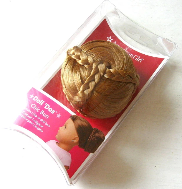 American Girl Chic Bun Red Hair Do's Updo Crisscross Braids For 18" Dolls ~NEW~