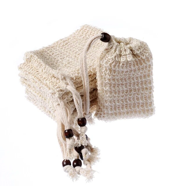 30 piezas Bolsa de jabón Ramie algodón fibra vegetal natural jabón ambiental Ramie FoI5
