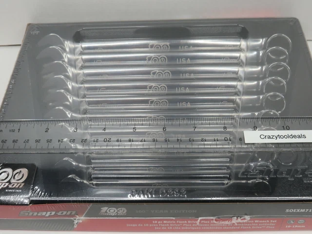 SNAP ON TOOLS NEW 100th Anniversary SOEXM710CE 10Pc mm Flank Drive 