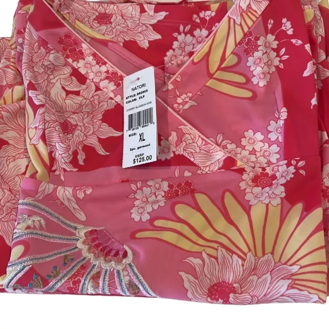 Natori Pajama Set Camisole Floral Cherry Blossom Sz.XL NWT Lounge Pants Soft