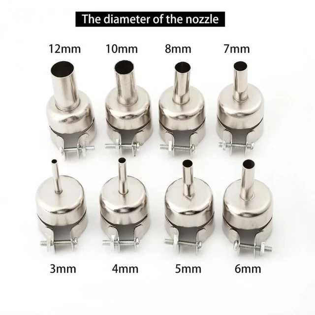 850 Welding Nozzle Soldering Station Silver Stainless Steel 1pc Durable