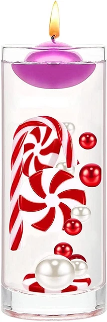 Christmas Vase Filler Set Decor Pearl Candy Cane