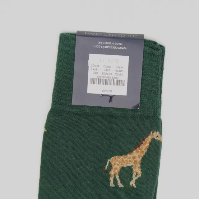 NWT Corgi Mens Socks Hunter Green Tan Giraffe Cotton Blend Made in UK 3