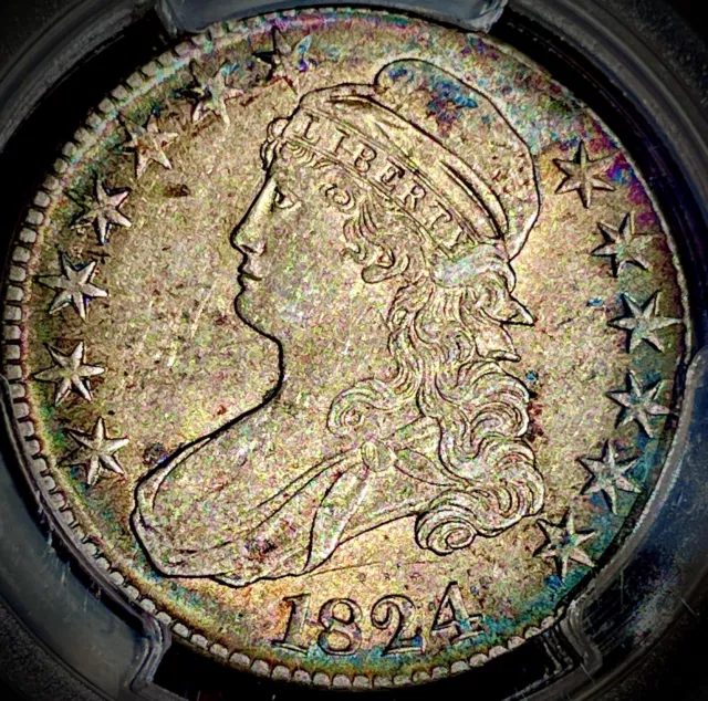 1824 Capped Bust Half Dollar, PCGS AU53