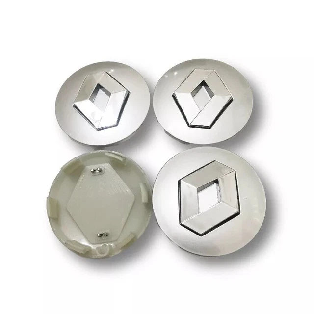 4 Nabendeckel Für Renault Megane 1 (Typ BA, 1997–2003) – 60 Mm, Schwarz, Aus ABS Mit Stahlring, Staub- & Wasserdicht