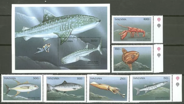 Meerestiere, Fische - Tansania - ** MNH 1999