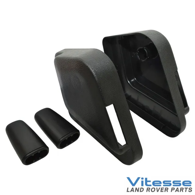 OEM 2x Car Seat Height Adjustment Handle Lever & Cover Kit Black Fits Defender