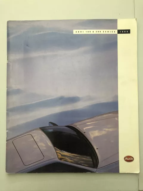1989 Audi 100 200 Quattro Sales Car Dealer Brochure