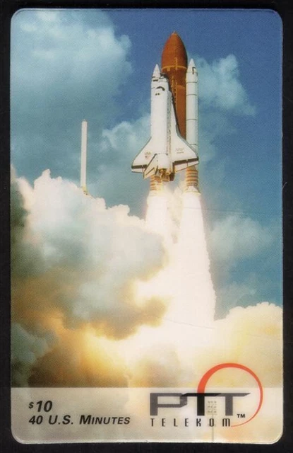$10. (40m) NASA Space Shuttle Blasting Off (1997 Issue With Bar Code) Phone Card