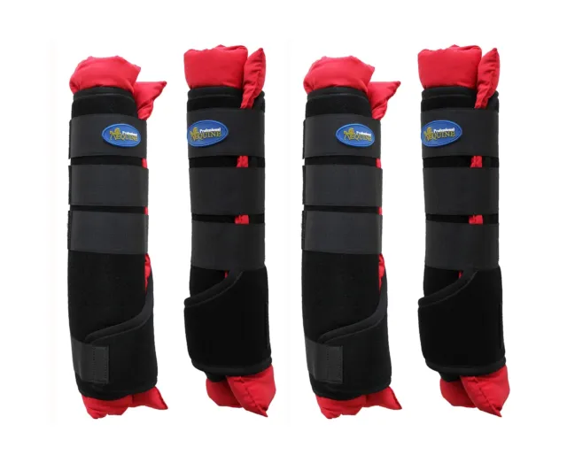 Horse Stable Shipping Boots Wraps Front Rear 4 Pack Leg Hoof Care 4120RD