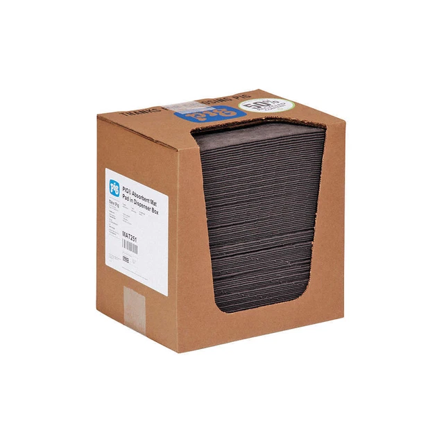 PIG MAT251 Absorbent Pad,Universal,Gray,PK100