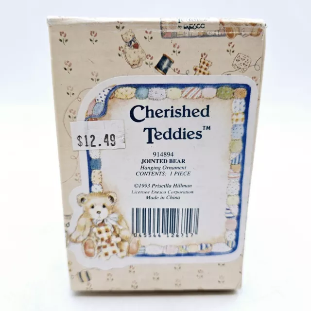 Cherished Teddies Jointed Bear Hanging Ornament Figurine Mint in Box MIB