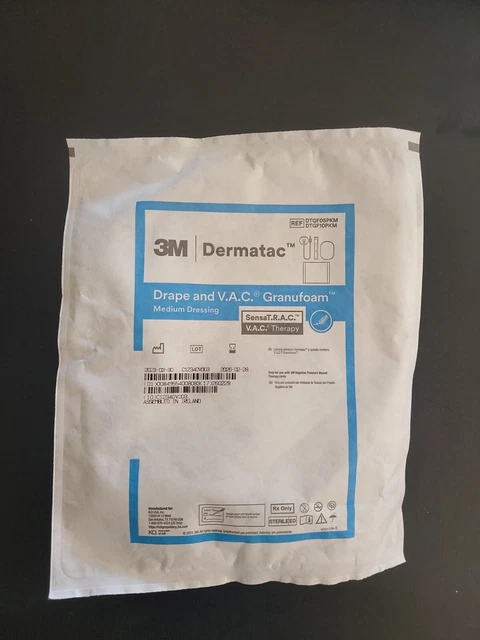 3M Dermatac Drape and V.A.C. Granufoam Medium Dressing