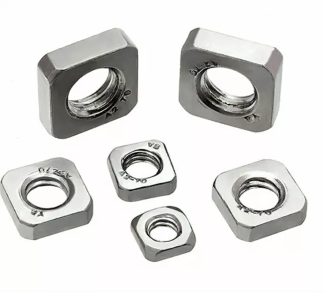 M3 M4 M5 M6 M8 M10 Square Nuts 304 Stainless Steel DIN557 DIN562(Thin Type)