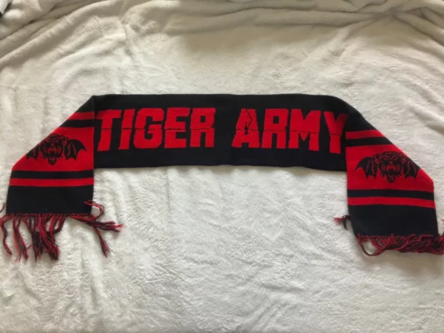 Vintage Tiger Army psychobilly punk rock 1999 tour knitted scarf EXTREMELY RARE!
