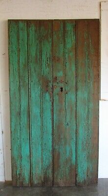 Antique Pair Mexican Old Doors #55-Primitive-Rustic-39.5x74.5x2.5
