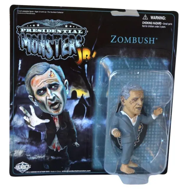 Presidenziale Monsters Jr. 4 " Figura Zombush George W. Bush Come Un Zombie