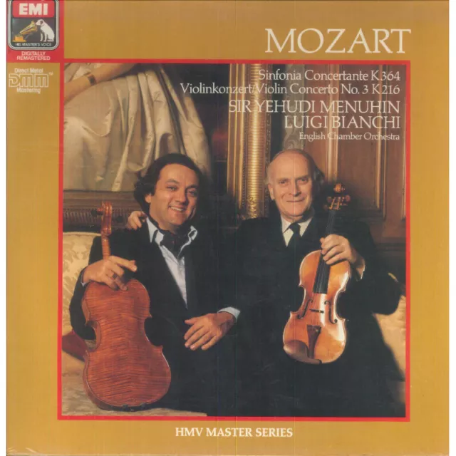 Mozart, Menuhin LP Vinyle Symphonie Concertante K 364 / Violin Concerto No. 3 2