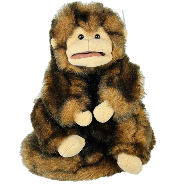 FOLKMANIS SMALL MONKEY Brown Hand Puppet Stuffed Animal Plush Toy